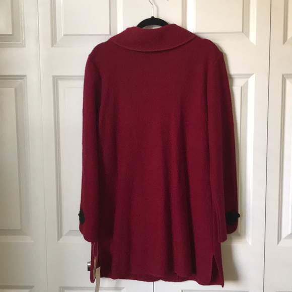 RED WOOL COAT - Picture 4 of 5